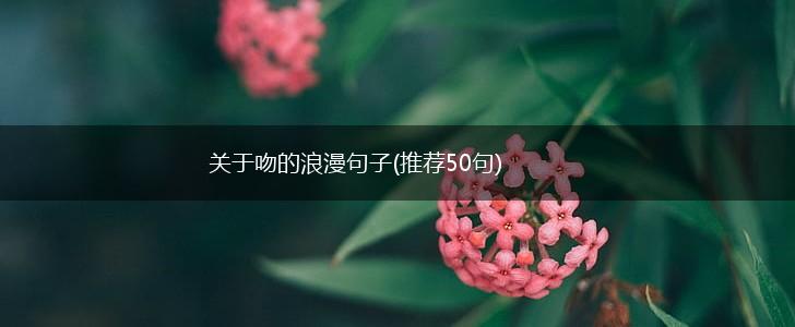 关于吻的浪漫句子(推荐50句),第1张