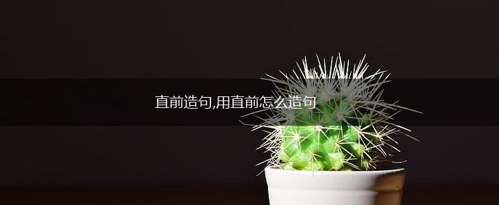 直前造句,用直前怎么造句,第1张