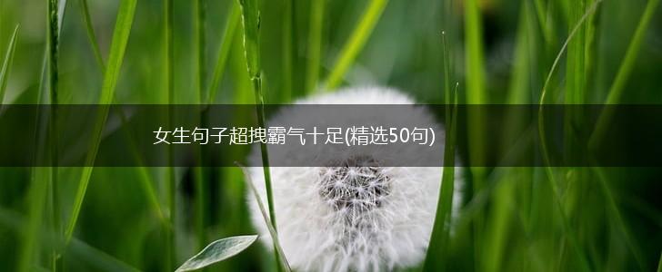 女生句子超拽霸气十足(精选50句),第1张
