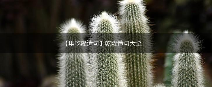 【用乾隆造句】乾隆造句大全,第1张