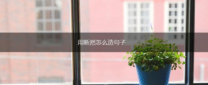用断然怎么造句子,第1张