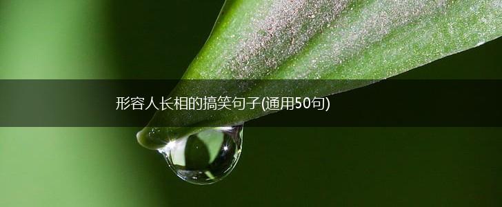 形容人长相的搞笑句子(通用50句),第1张