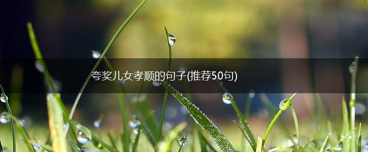 夸奖儿女孝顺的句子(推荐50句),第1张