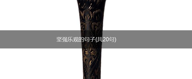 坚强乐观的句子(共20句),第1张