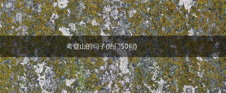 夸登山的句子(热门50句),第1张