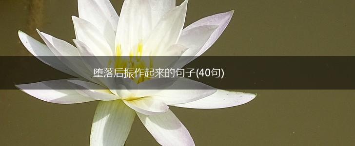 堕落后振作起来的句子(40句),第1张
