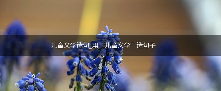 儿童文学造句_用“儿童文学”造句子,第1张