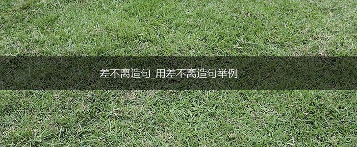 差不离造句_用差不离造句举例,第1张