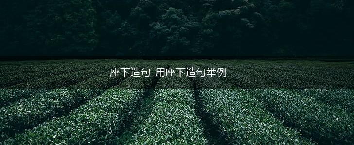 座下造句_用座下造句举例,第1张