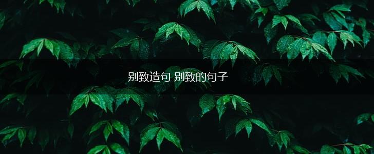 别致造句 别致的句子,第1张