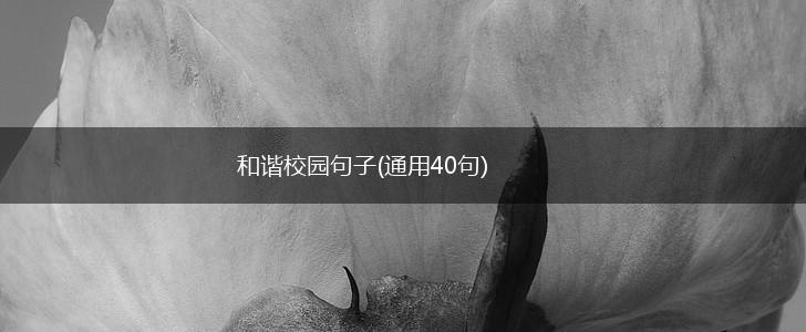 和谐校园句子(通用40句),第1张
