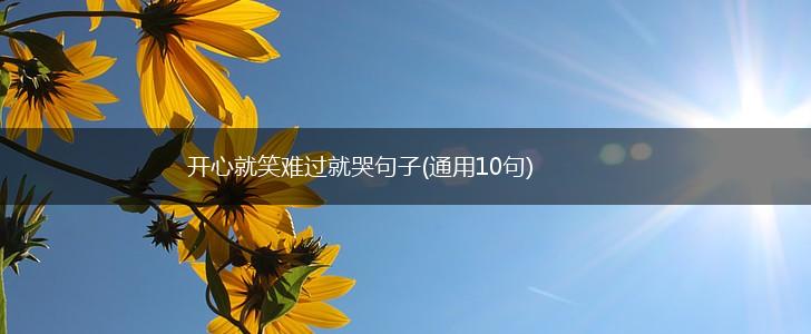 开心就笑难过就哭句子(通用10句),第1张