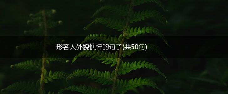 形容人外貌憔悴的句子(共50句),第1张