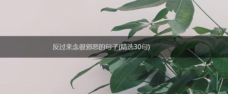 反过来念很邪恶的句子(精选30句),第1张