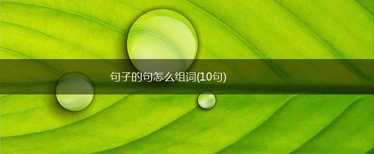 句子的句怎么组词(10句),第1张