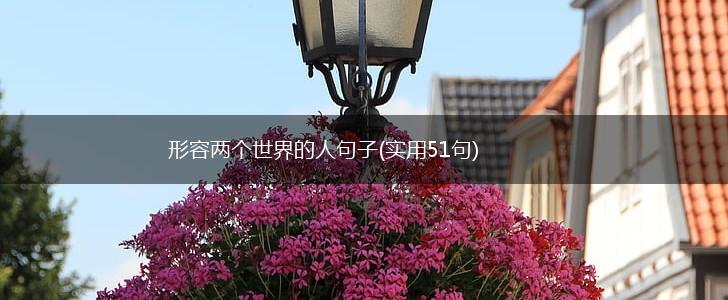 形容两个世界的人句子(实用51句),第1张