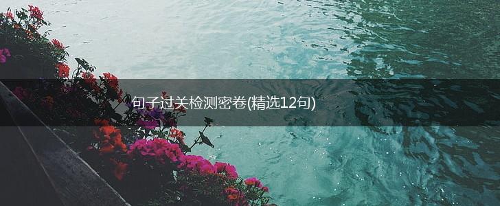 句子过关检测密卷(精选12句),第1张