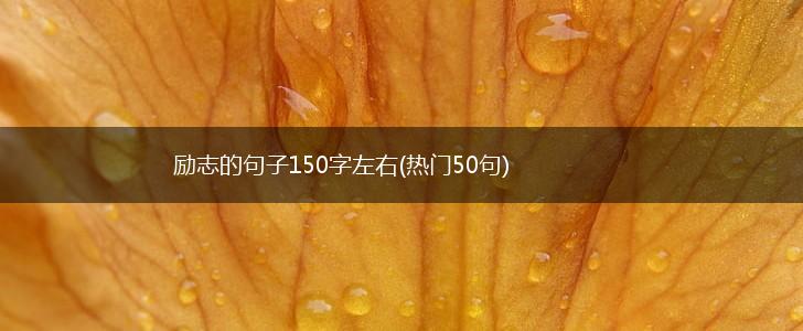 励志的句子150字左右(热门50句),第1张