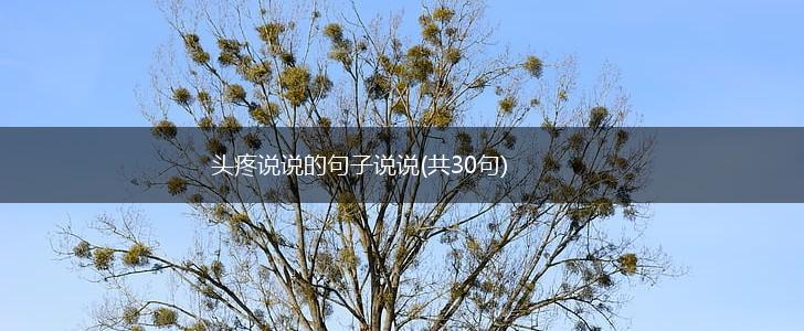 头疼说说的句子说说(共30句),第1张