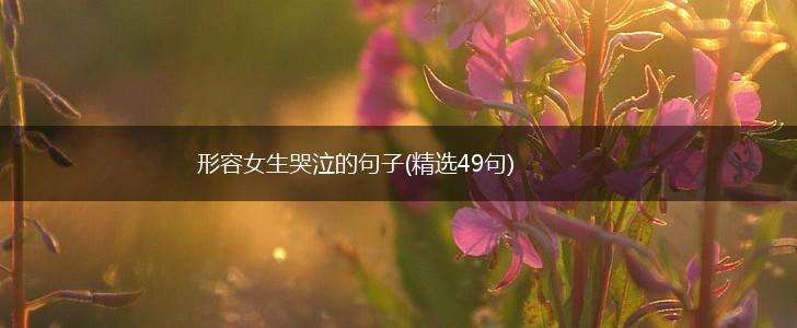 形容女生哭泣的句子(精选49句),第1张