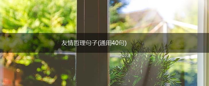 友情哲理句子(通用40句),第1张