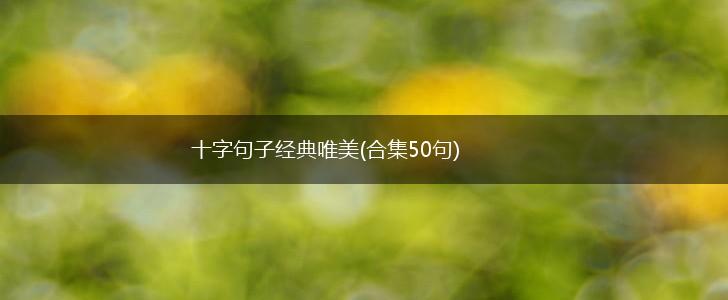 十字句子经典唯美(合集50句),第1张