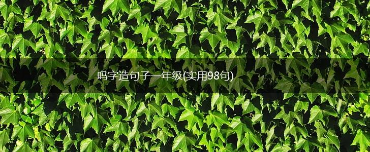 吗字造句子一年级(实用98句),第1张
