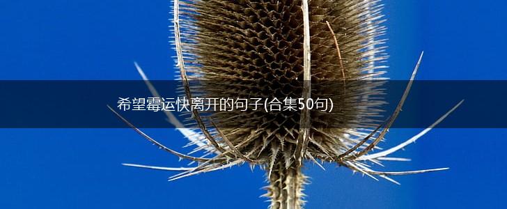 希望霉运快离开的句子(合集50句),第1张