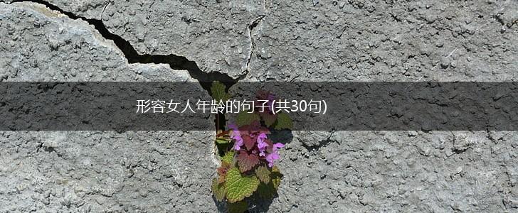 形容女人年龄的句子(共30句),第1张
