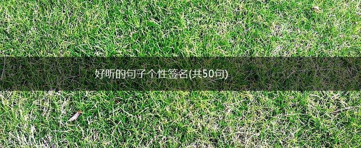 好听的句子个性签名(共50句),第1张