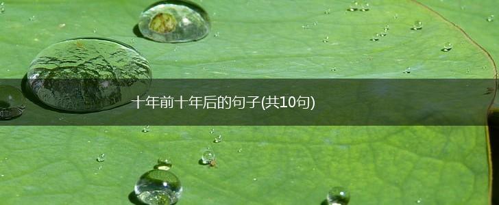 十年前十年后的句子(共10句),第1张