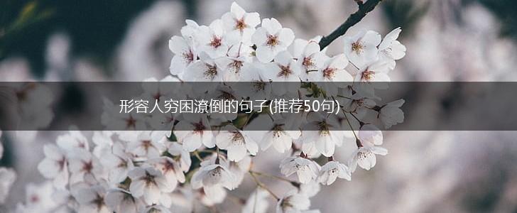 形容人穷困潦倒的句子(推荐50句),第1张