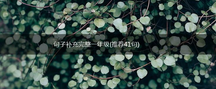 句子补充完整一年级(推荐41句),第1张
