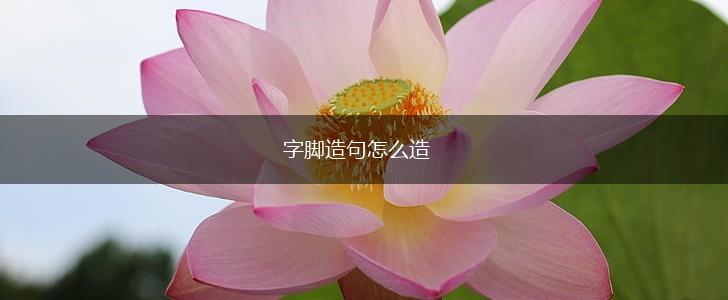 字脚造句怎么造,第1张