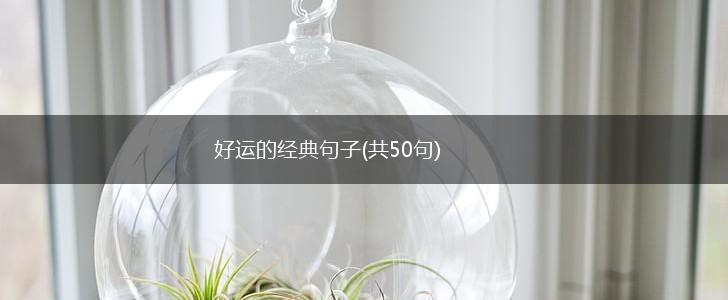 好运的经典句子(共50句),第1张