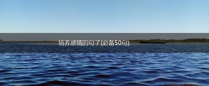 培养感情的句子(必备50句),第1张