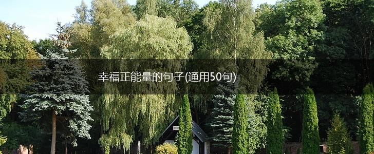 幸福正能量的句子(通用50句),第1张