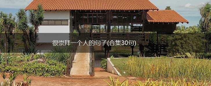 很崇拜一个人的句子(合集30句),第1张