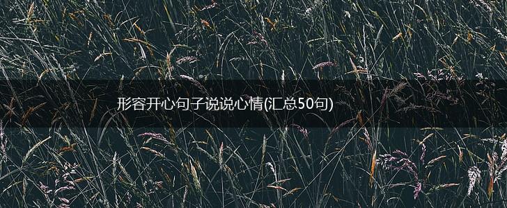 形容开心句子说说心情(汇总50句),第1张