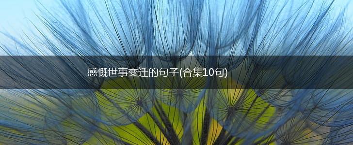 感慨世事变迁的句子(合集10句),第1张