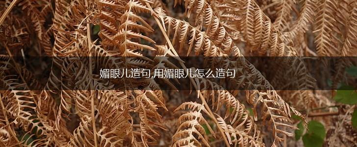 媚眼儿造句,用媚眼儿怎么造句,第1张