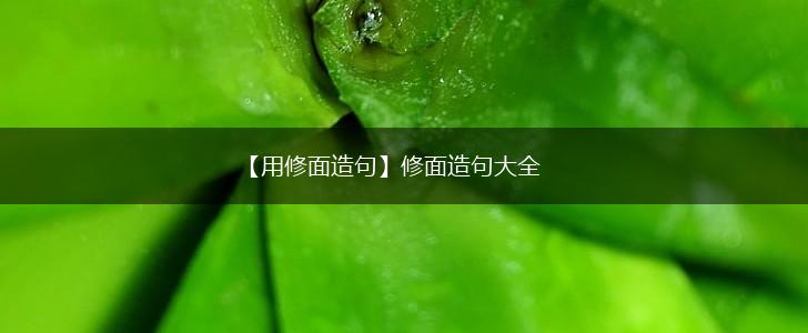 【用修面造句】修面造句大全,第1张