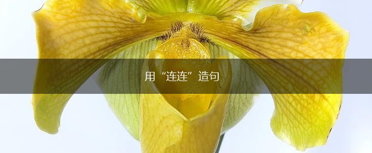 用“连连”造句,第1张