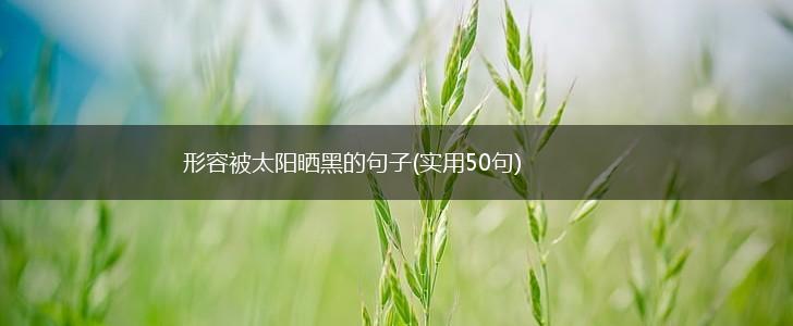 形容被太阳晒黑的句子(实用50句),第1张
