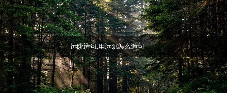 远眺造句,用远眺怎么造句,第1张