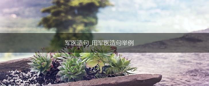 军医造句_用军医造句举例,第1张