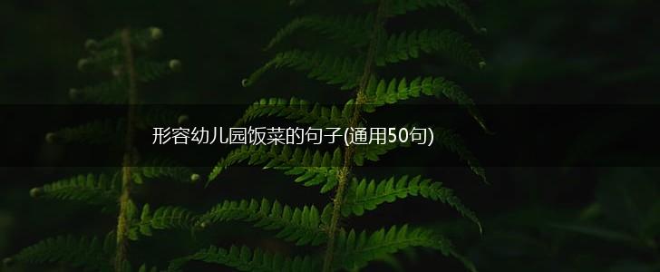 形容幼儿园饭菜的句子(通用50句),第1张