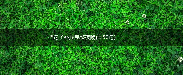 把句子补充完整夜晚(共50句),第1张