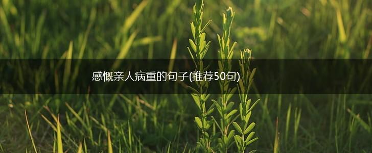 感慨亲人病重的句子(推荐50句),第1张