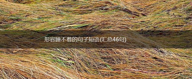 形容睡不着的句子短语(汇总46句),第1张
